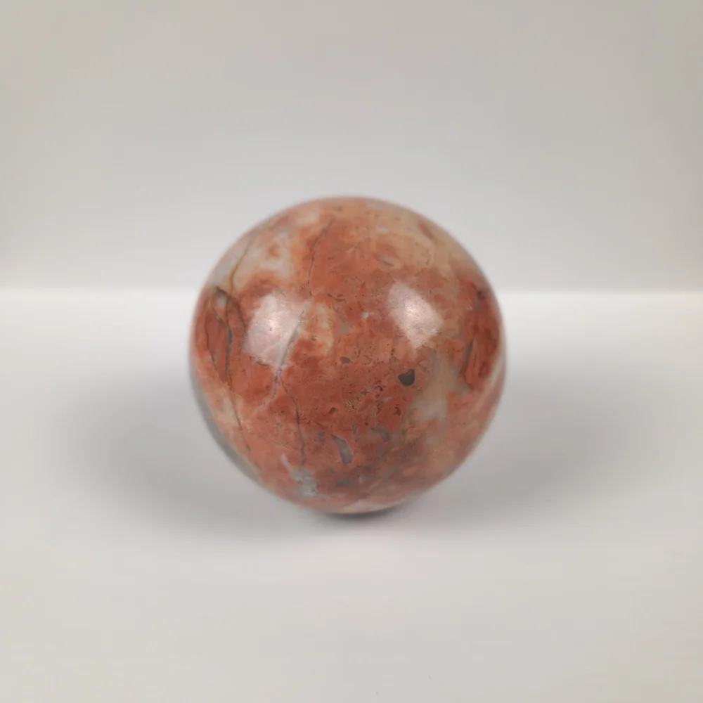 Natural Red Jasper Sphere Polished Ball‎ with Flat Bottom Paperweight
